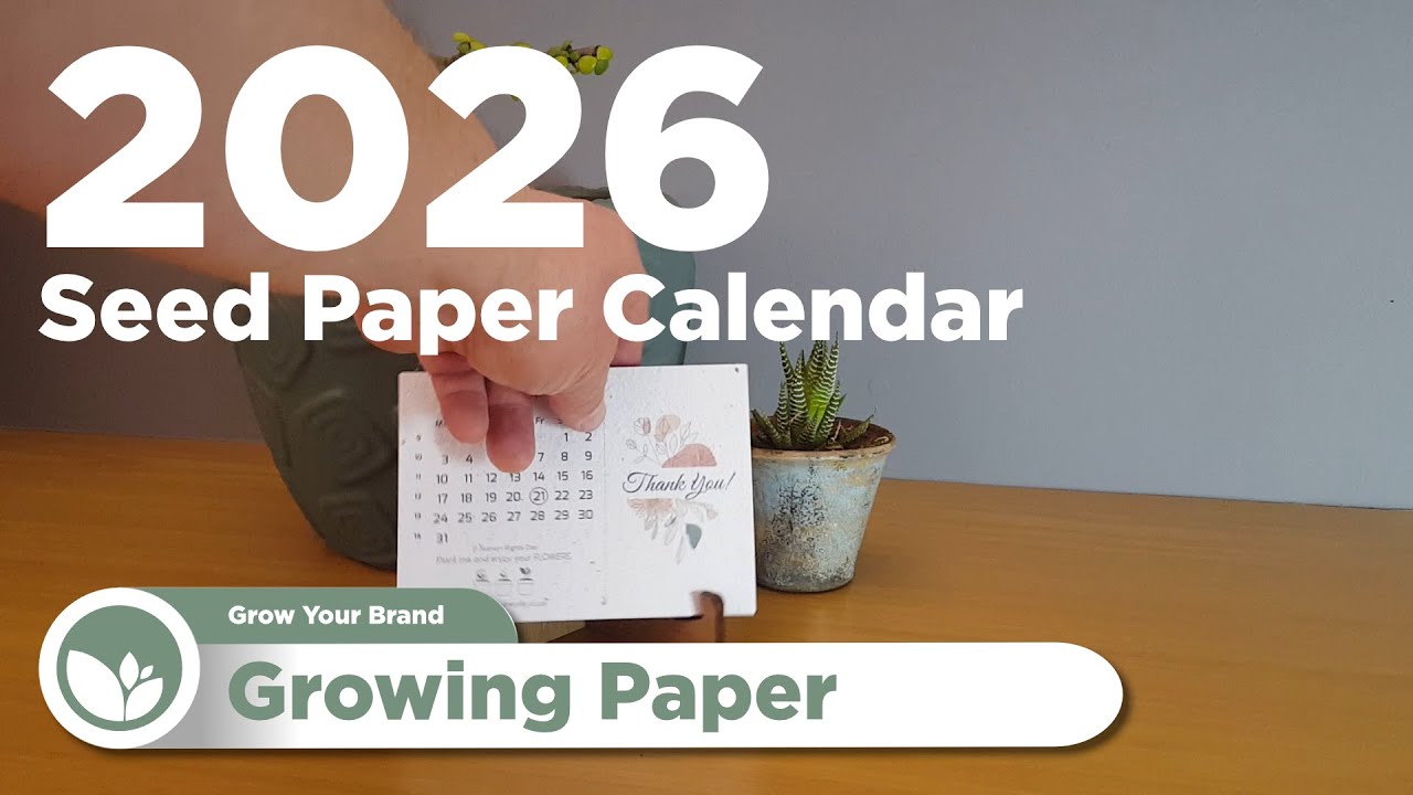 2026 Plantable Seed Paper Calendar #SeedPaper #EcoFriendlyGifts #2026Calendar #ThankYouNotes