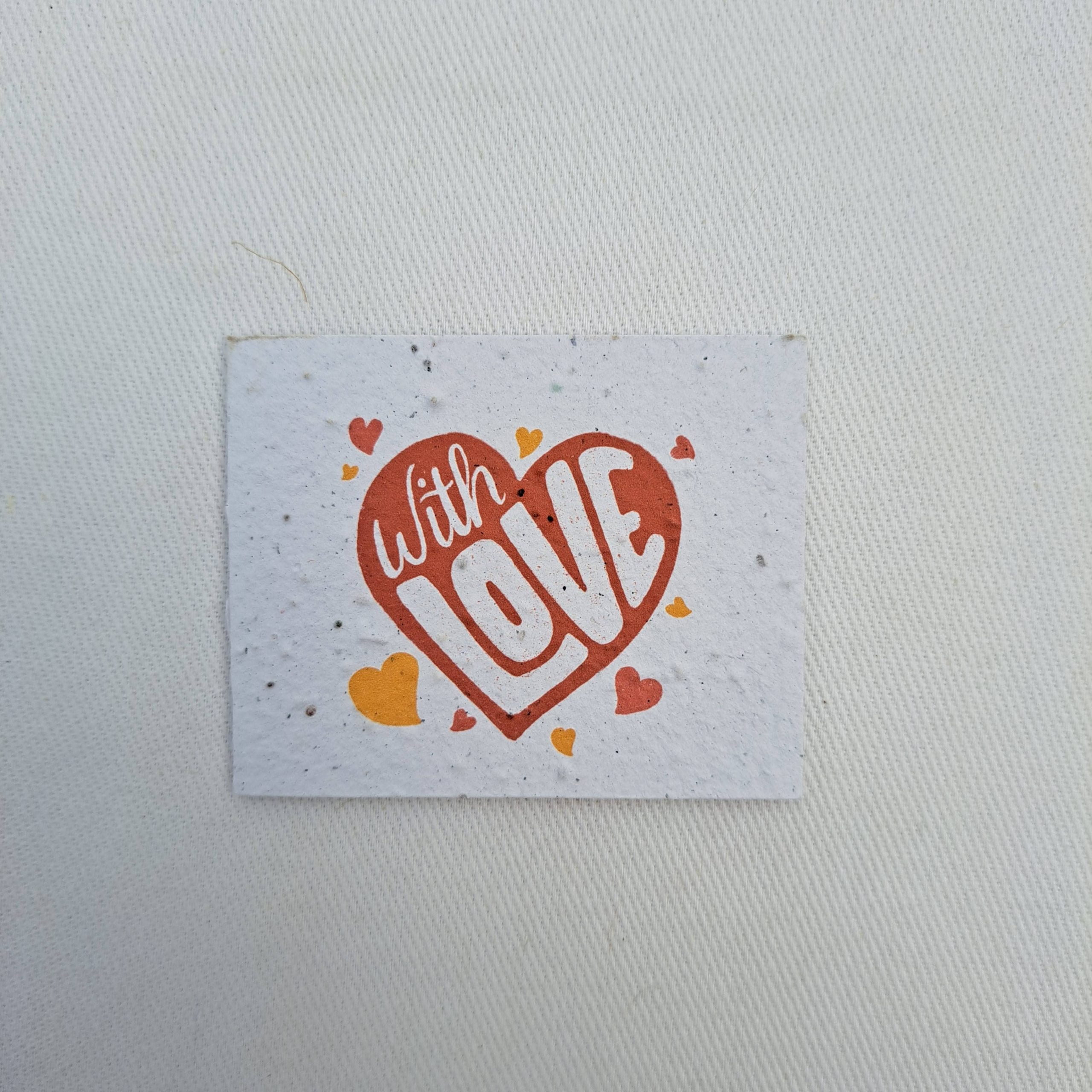 Mini Card: With love - Growing Paper