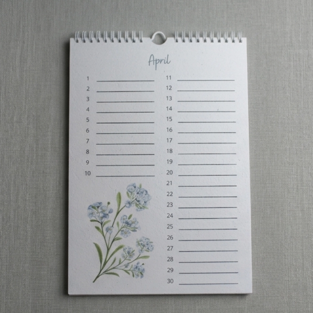 Birthday Calendar-Nature's Palette A4 Natures Palette Birthday Calendar