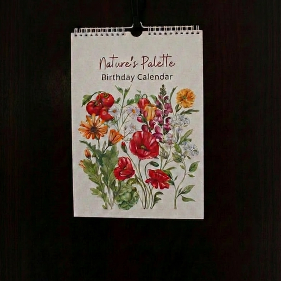 Birthday Calendar-Nature's Palette A4 Birthday Calendar Nature's palette