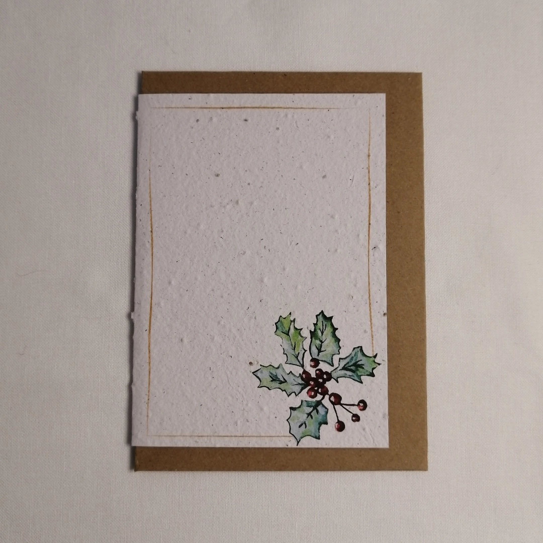 Seeded paper Christmas cards