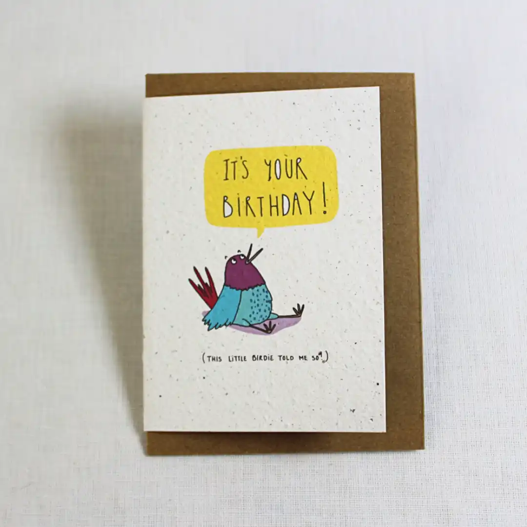greeting card a little birdie