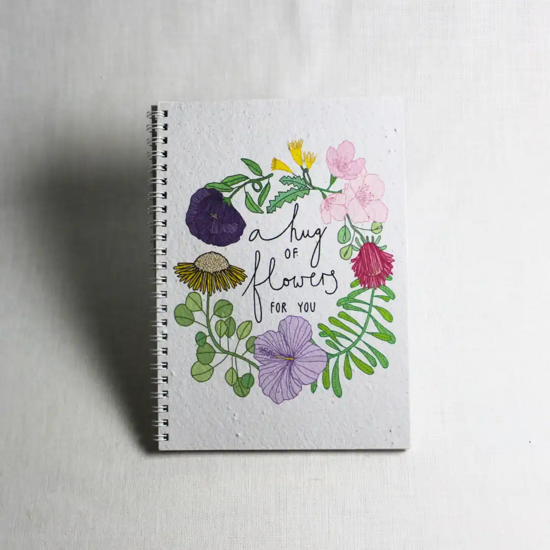 notebook a hug of flowers